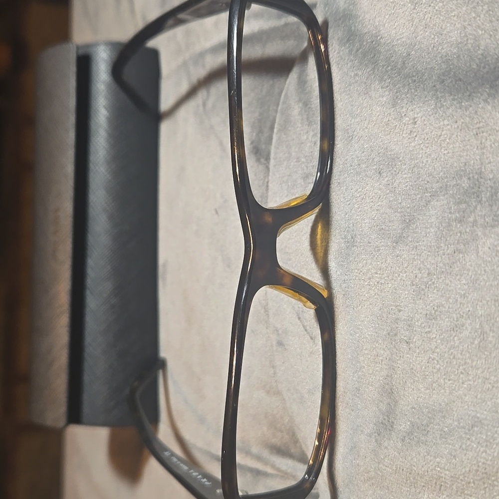 Prada Tortoise Rectangular Eyeglasses With Case - image 6